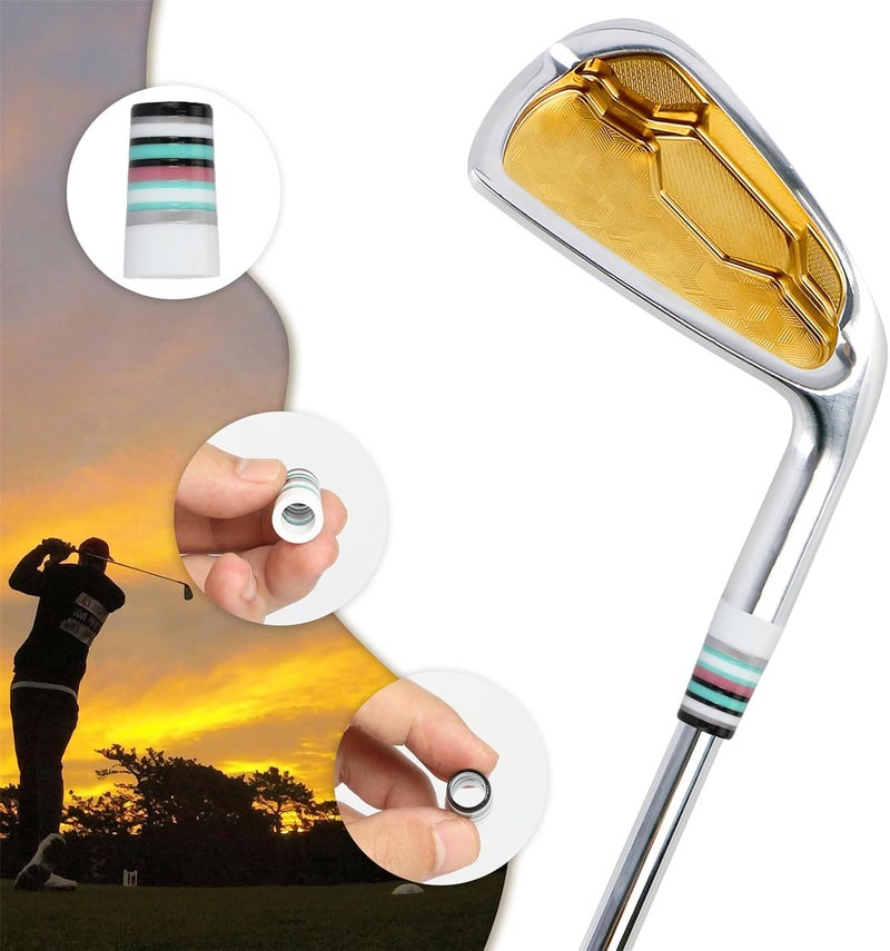 KAKASEA 10 Pcs Golf Ferrules,Golfing Club Ferrules Colorful Golfing Iron Ferrules Fit 0.35Inch Tapered Steel Shafts - Image 3